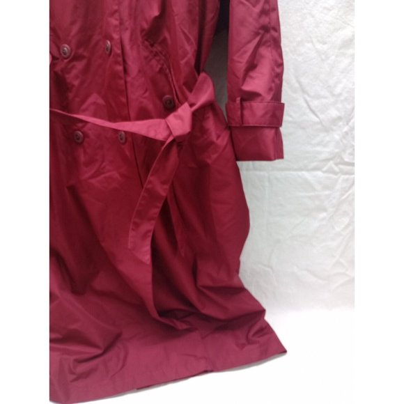 Sue Brett women's Red Trench Coat Zip Out Liner size 14W - Picture 4 of 11
